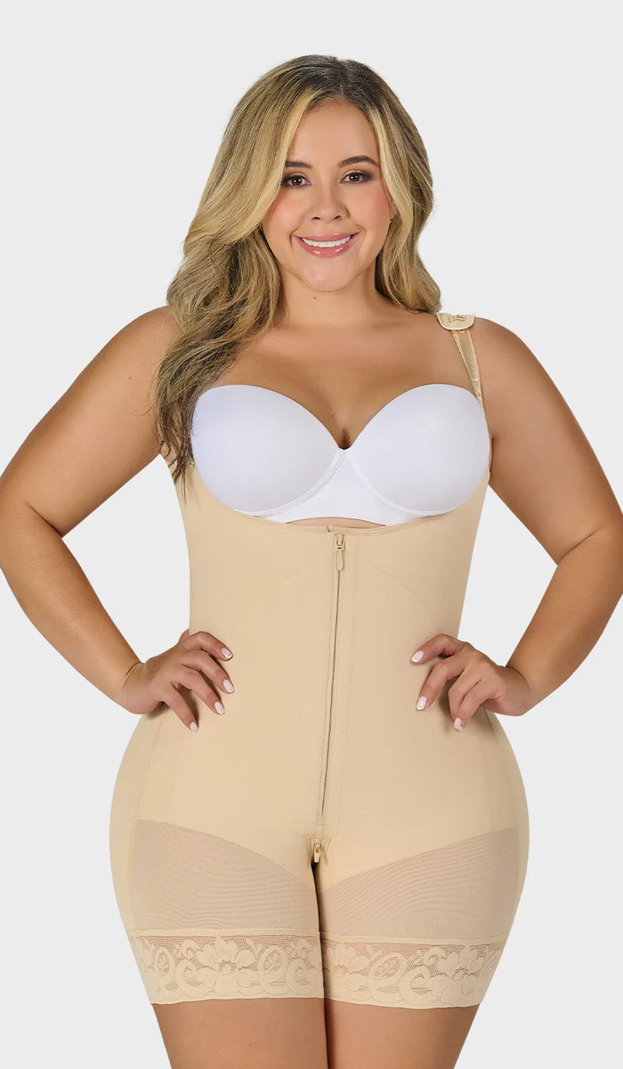 F-0768- Faja corta moldeadora con cierre frontal