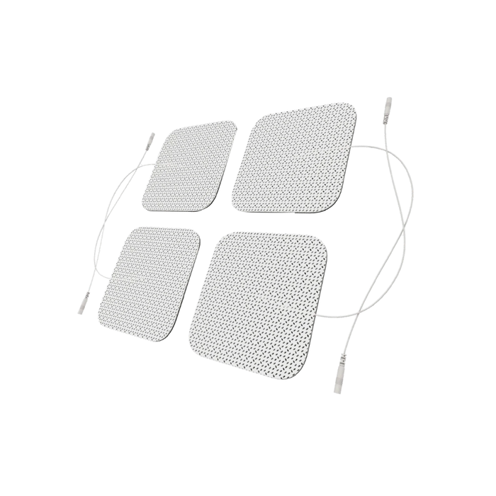 ELECTRODOS ADHESIVOS CUADRADOS X4 UNIDADES – 5X5 CM BLANCO